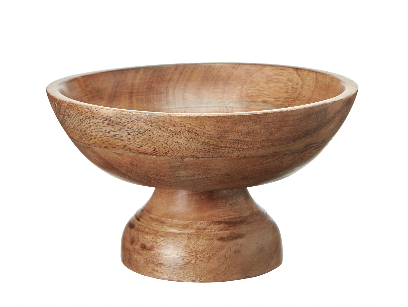 Amala Mango Wood Footed Bowl