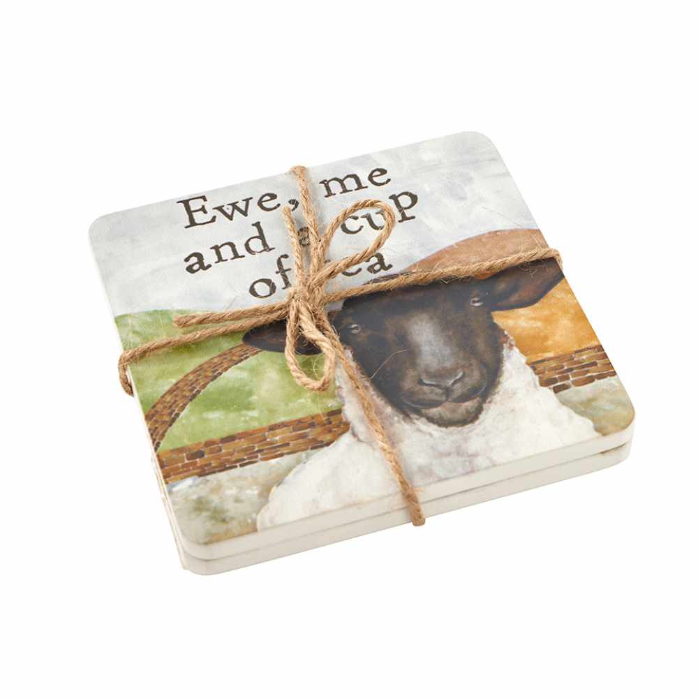 Set of 2 Sheep Coasters