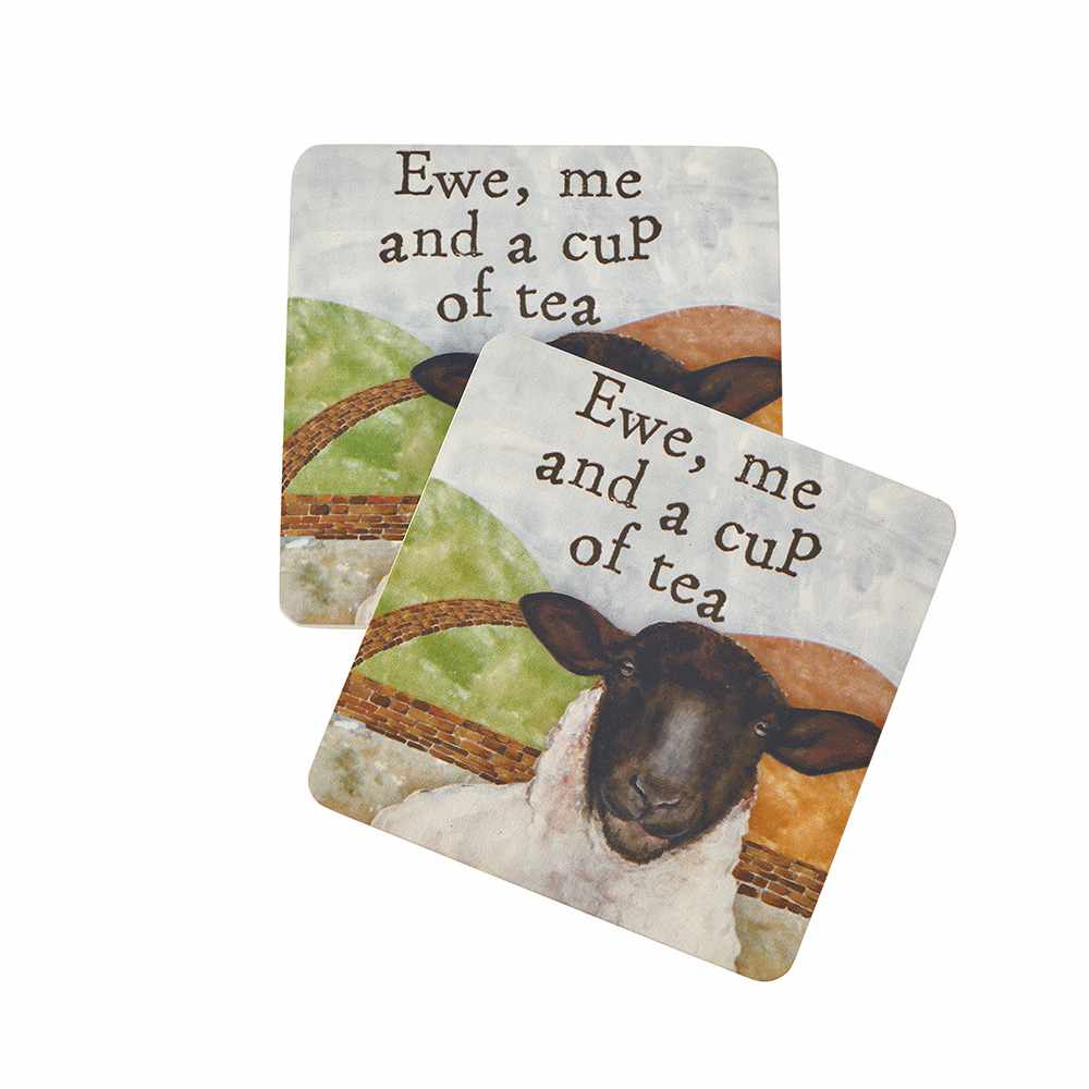 Set of 2 Sheep Coasters