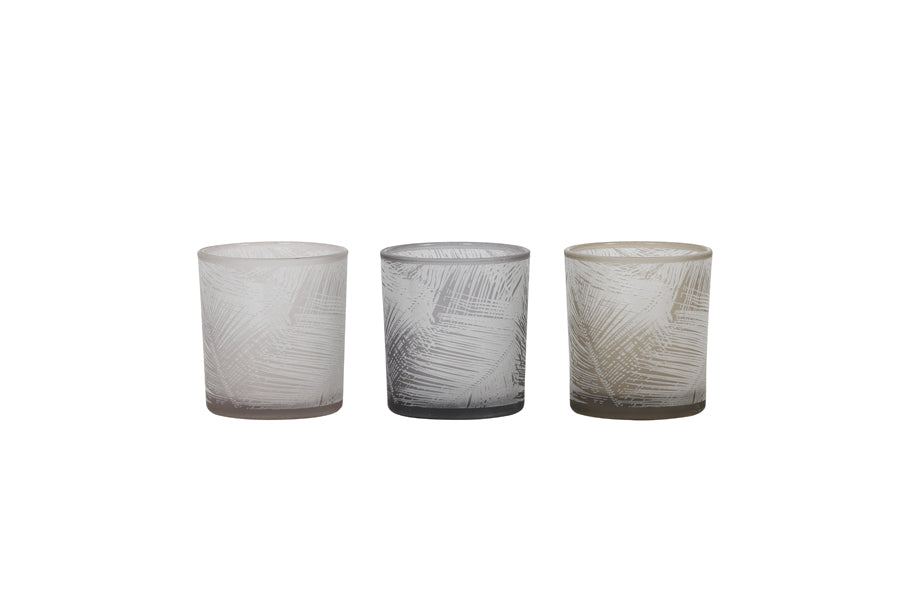 Sylver Small Light Brown Glass Tealight Holder