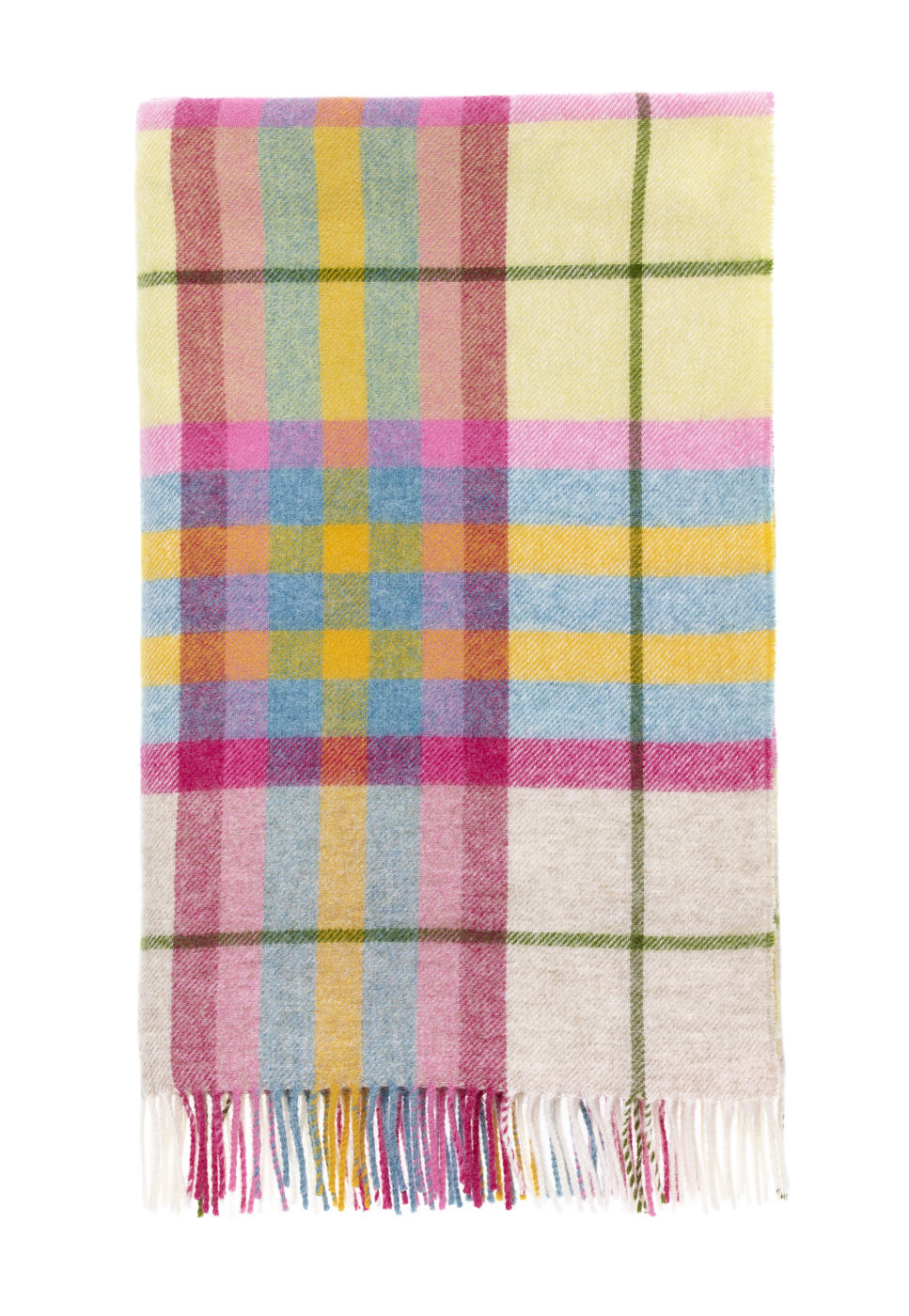 Bronte by Moon Falmouth Ivory Pink Wool Throw