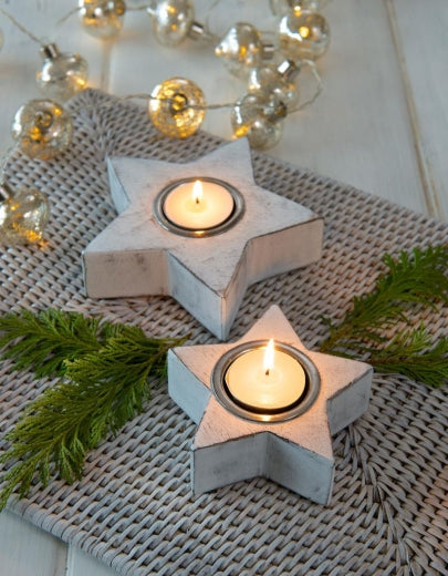 White Star Tea Light Holders