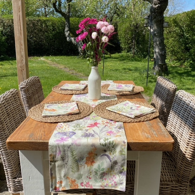 Lavender Wild Flower Table Runner