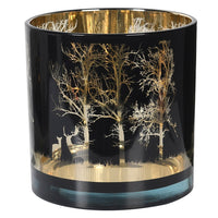 Thumbnail for Small Black And Gold Deer Tealight Candle Holder