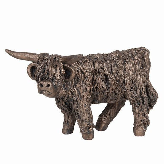 Angus Standing Highland Cow Frith Bronze Sculpture