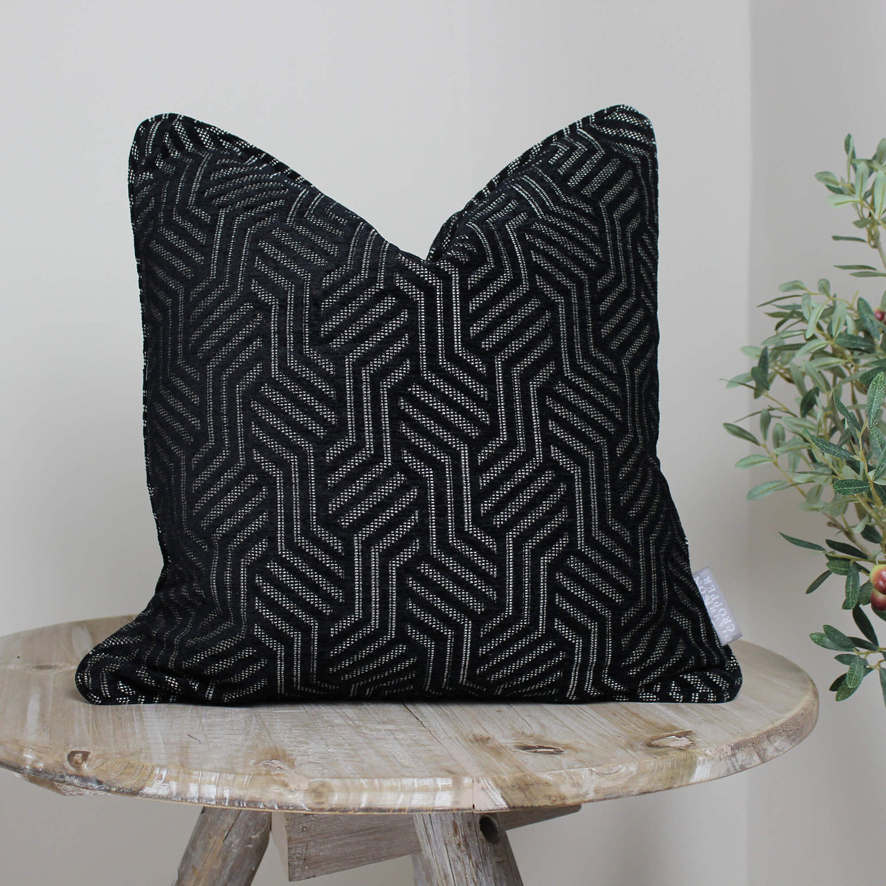 Geo Noir Cushion