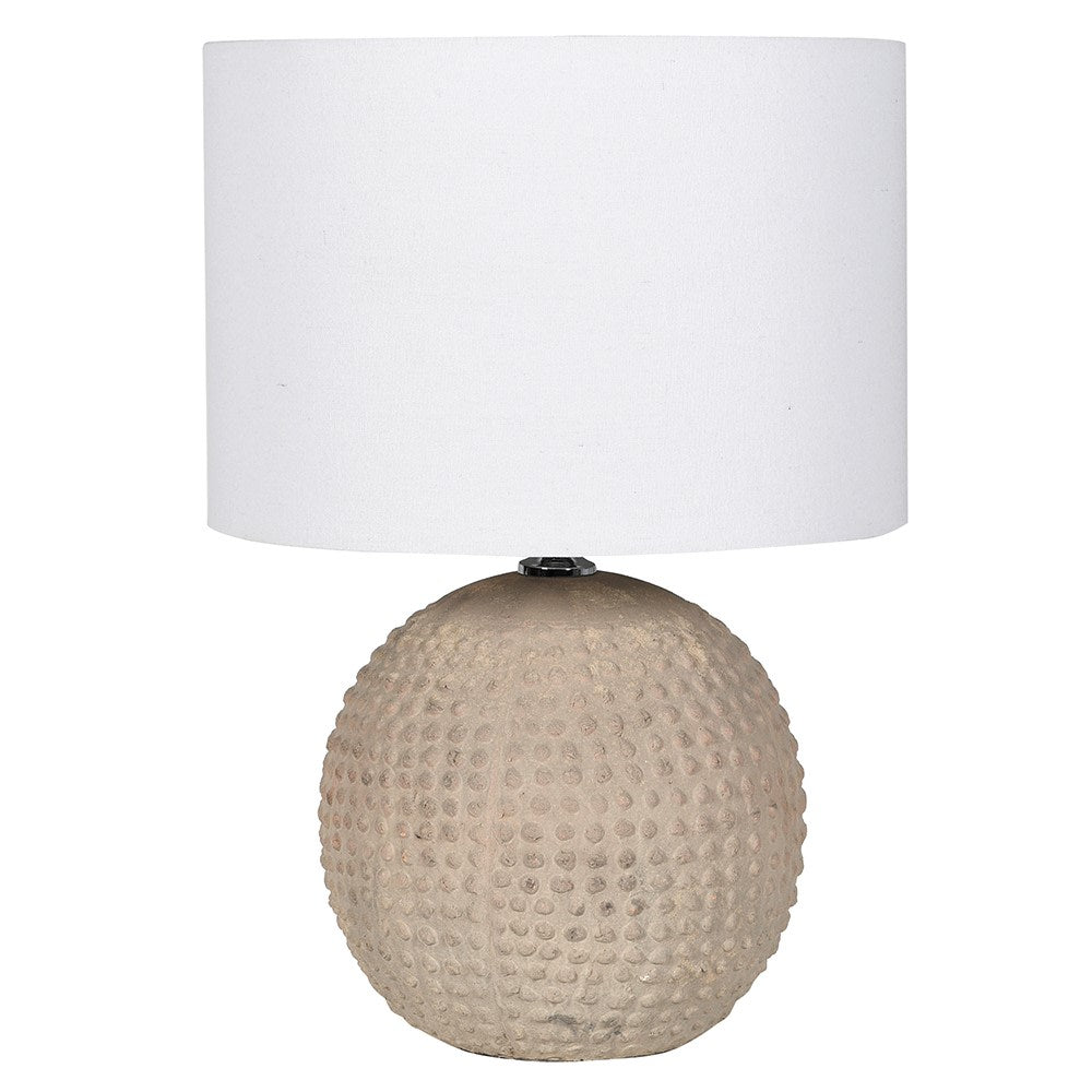 Natural Bobble Lamp with Linen Shade