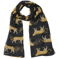 Thumbnail for Black Cheetah Print Fashion Scarf