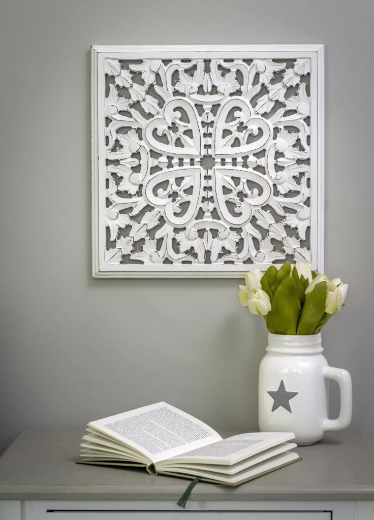 White Small Edge Carved Panel