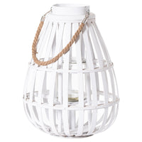 Thumbnail for White Domed Wicker Lantern