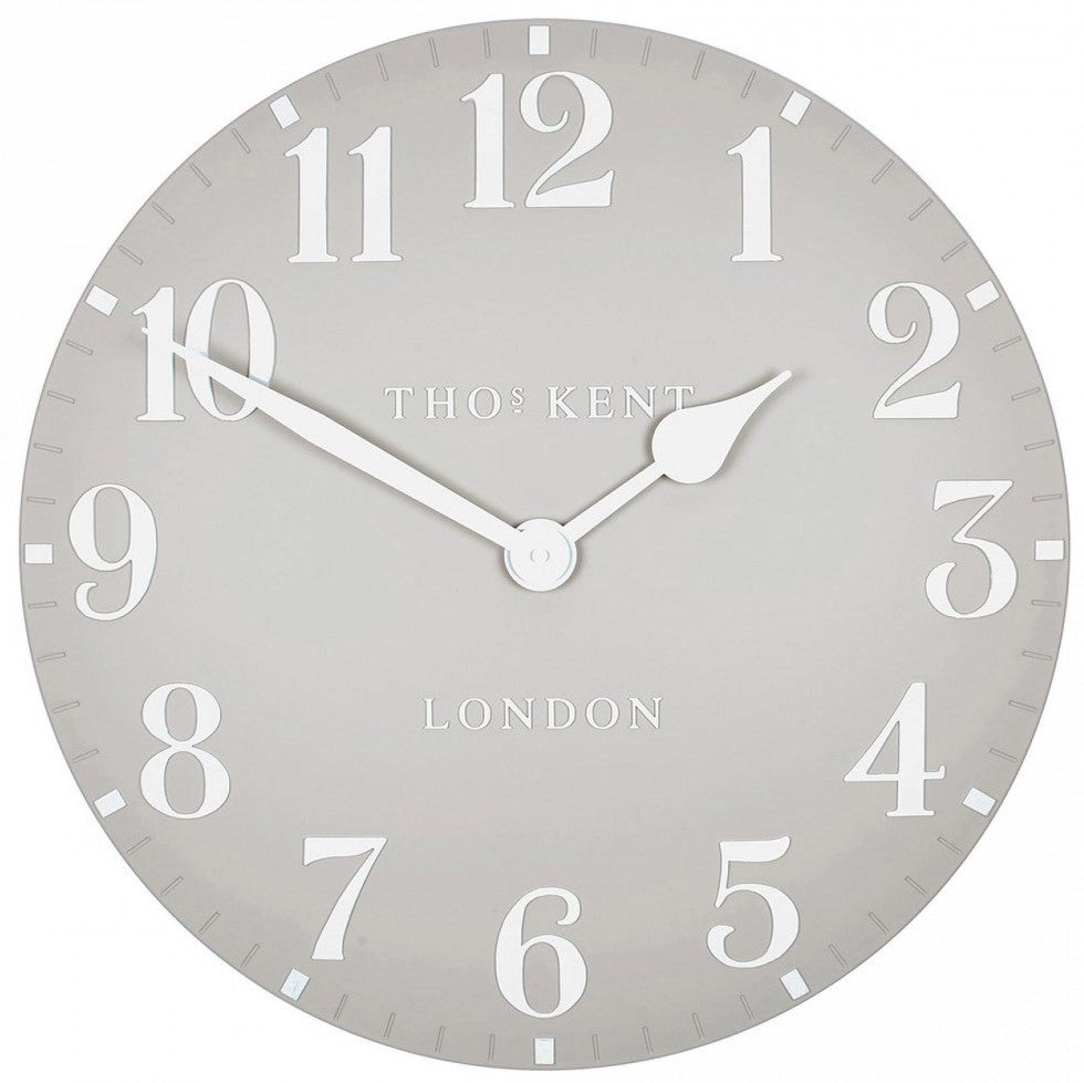 Thomas Kent 20" Arabic Dove Grey Wall Clock