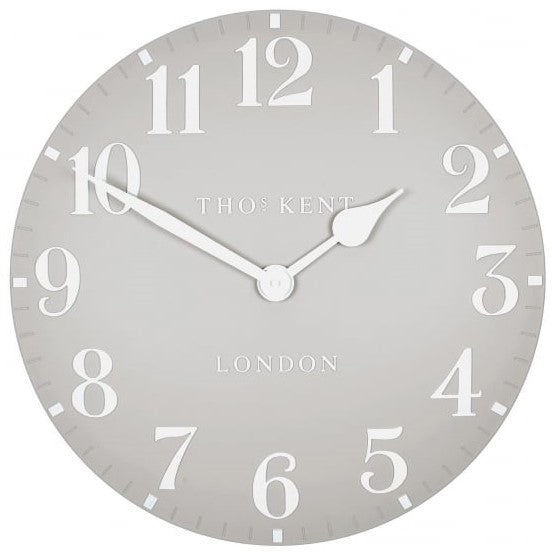 Thomas Kent 12" Arabic Dove Grey Wall Clock