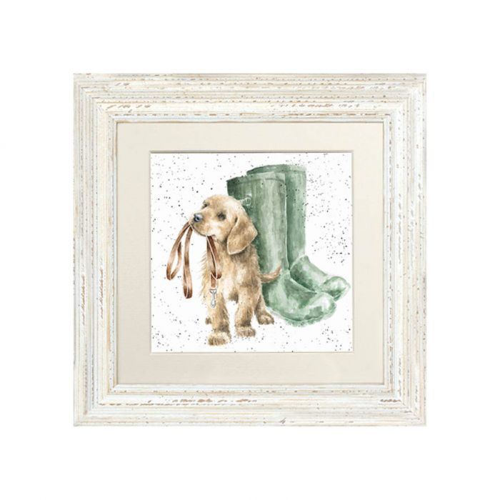 Hopeful Labrador Puppy Framed Card