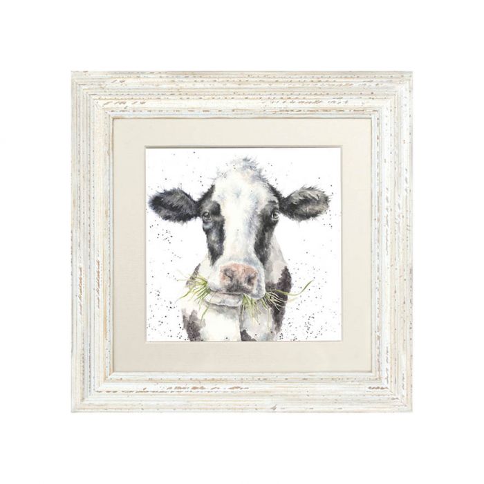 Milk Maid Cow Framed Card