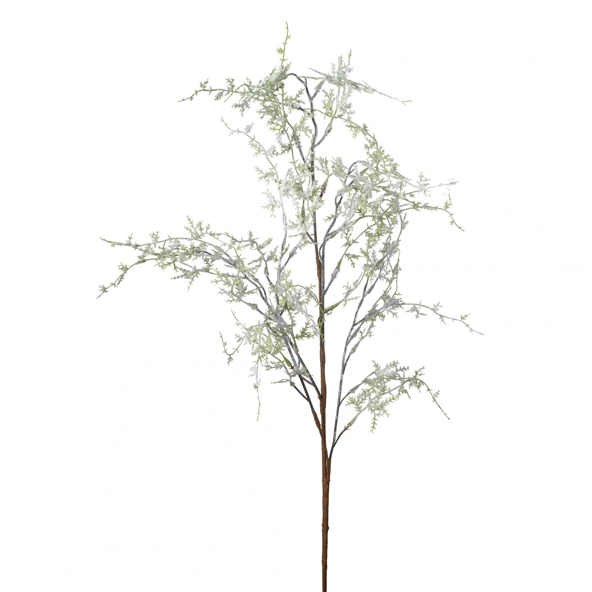 Faux Flocked Willow Dusky Green Spray