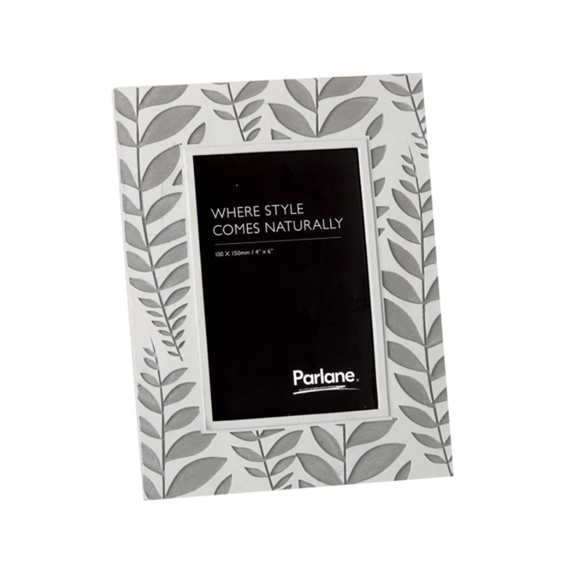 Grey and White Fern Picture Frame