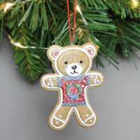 Thumbnail for Gingerbread Red Teddy Christmas Decoration