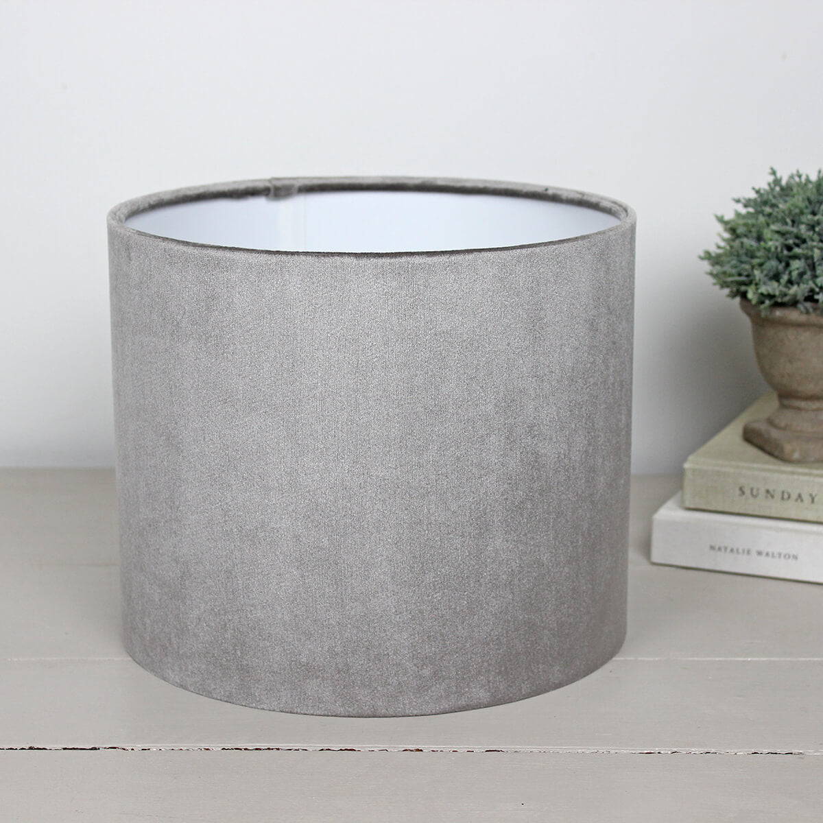 Glamour Mink Velvet Drum Lampshade