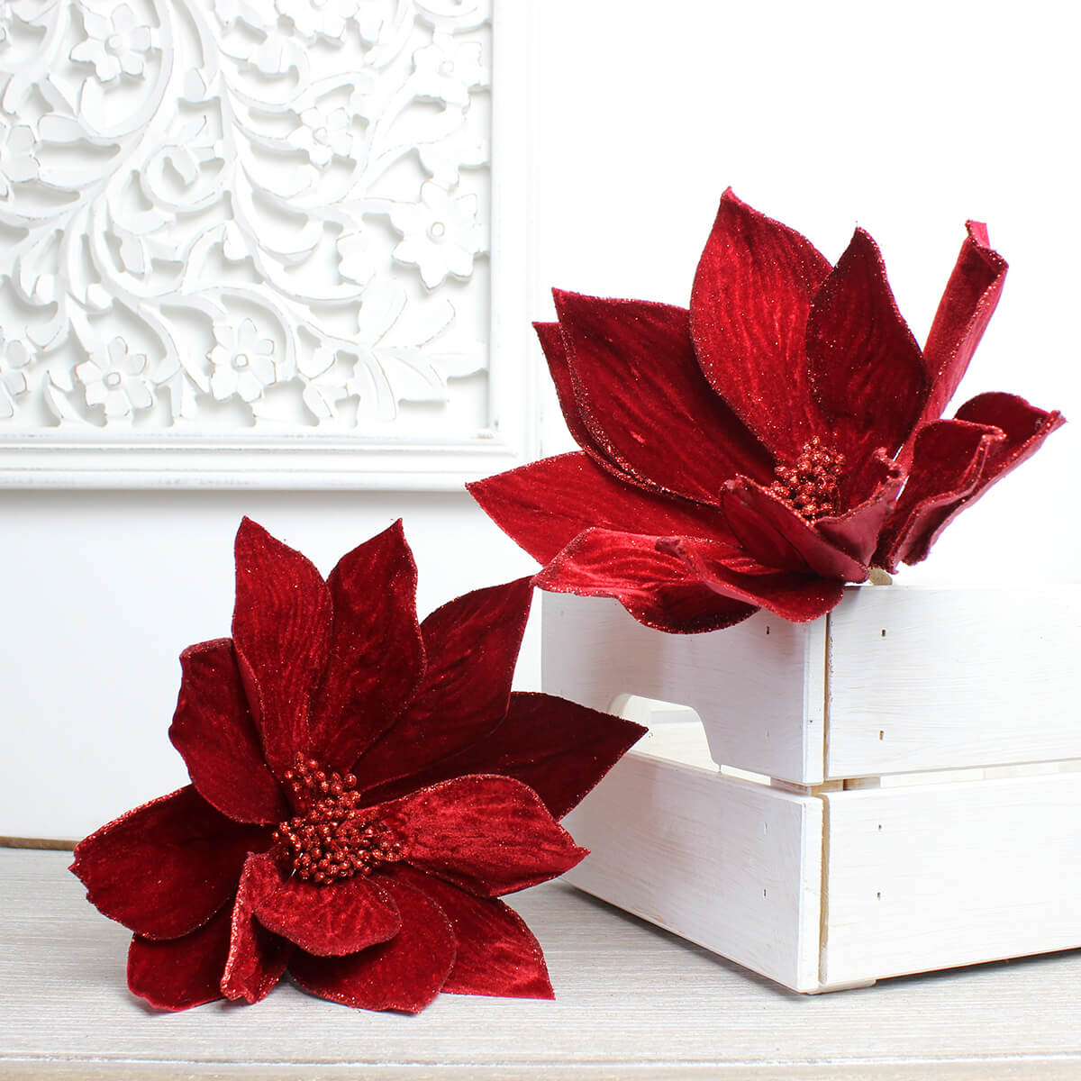 Glitter Tipped Poinsettia