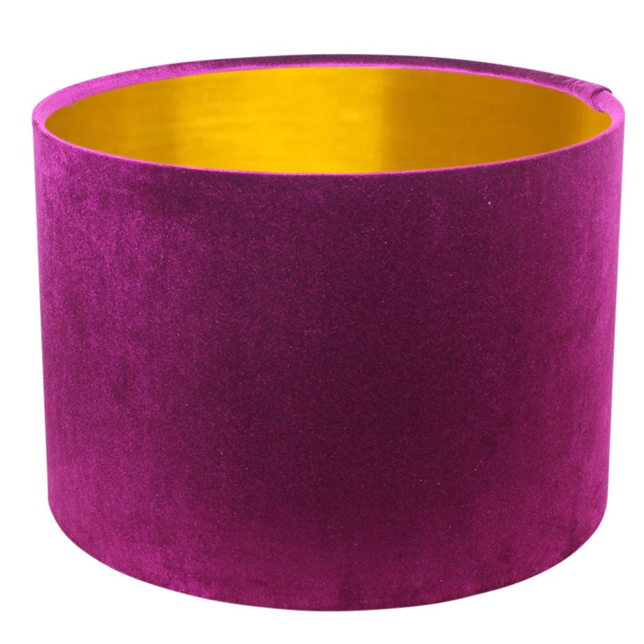 Glamour Fuchsia Pink Velvet Drum Lampshade