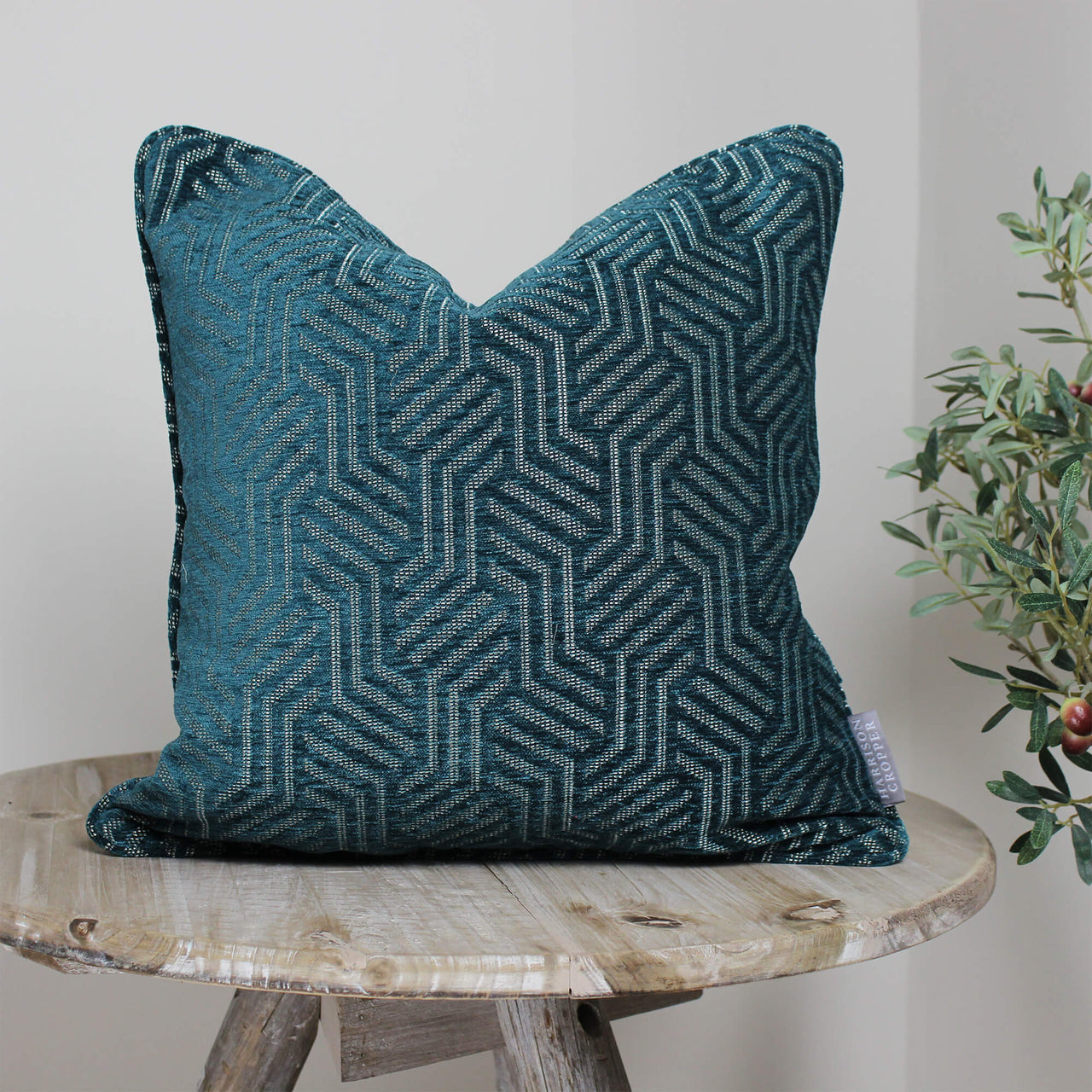 Geo Teal Cushion
