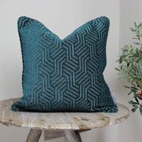 Thumbnail for Geo Teal Cushion
