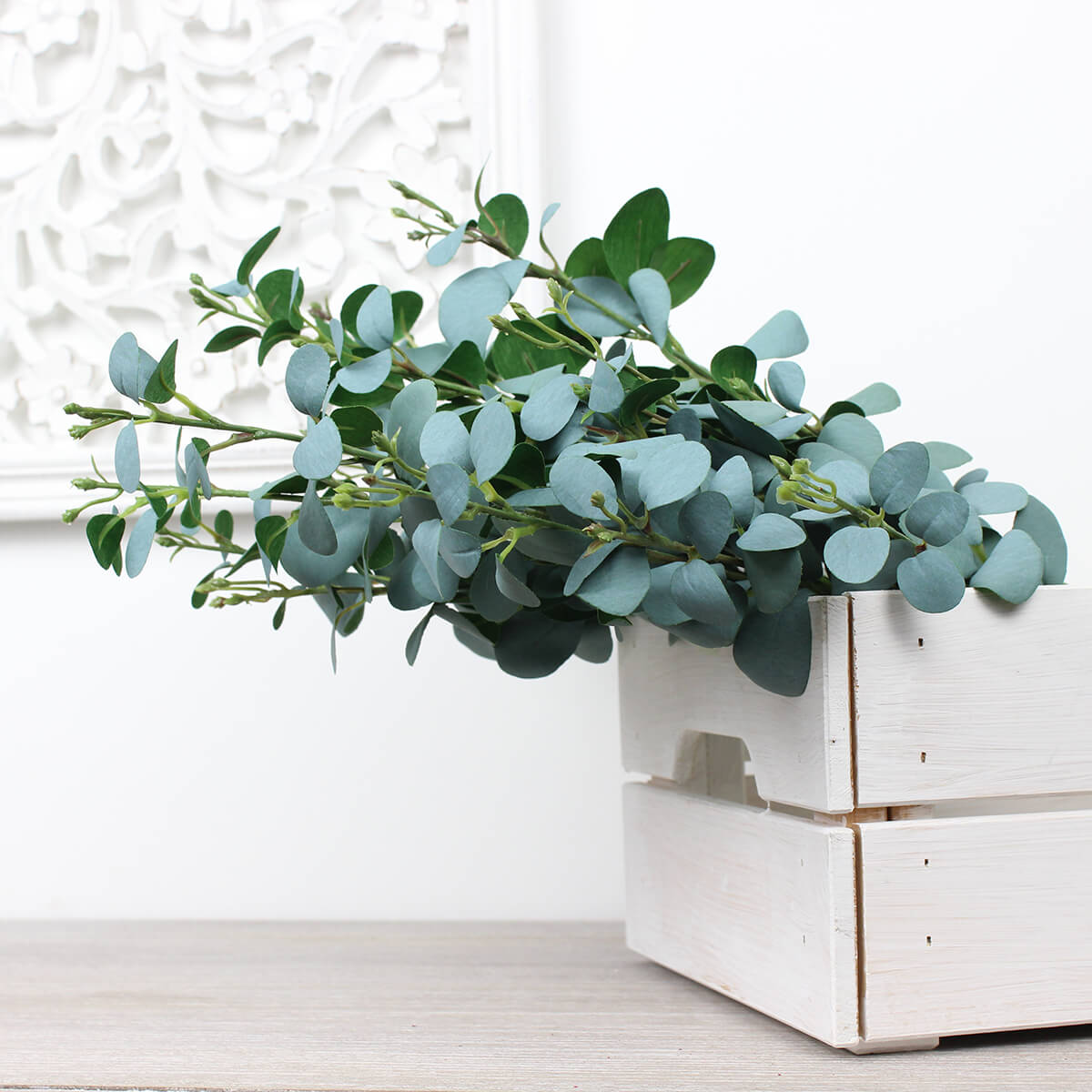 Faux Green Eucalyptus Stem