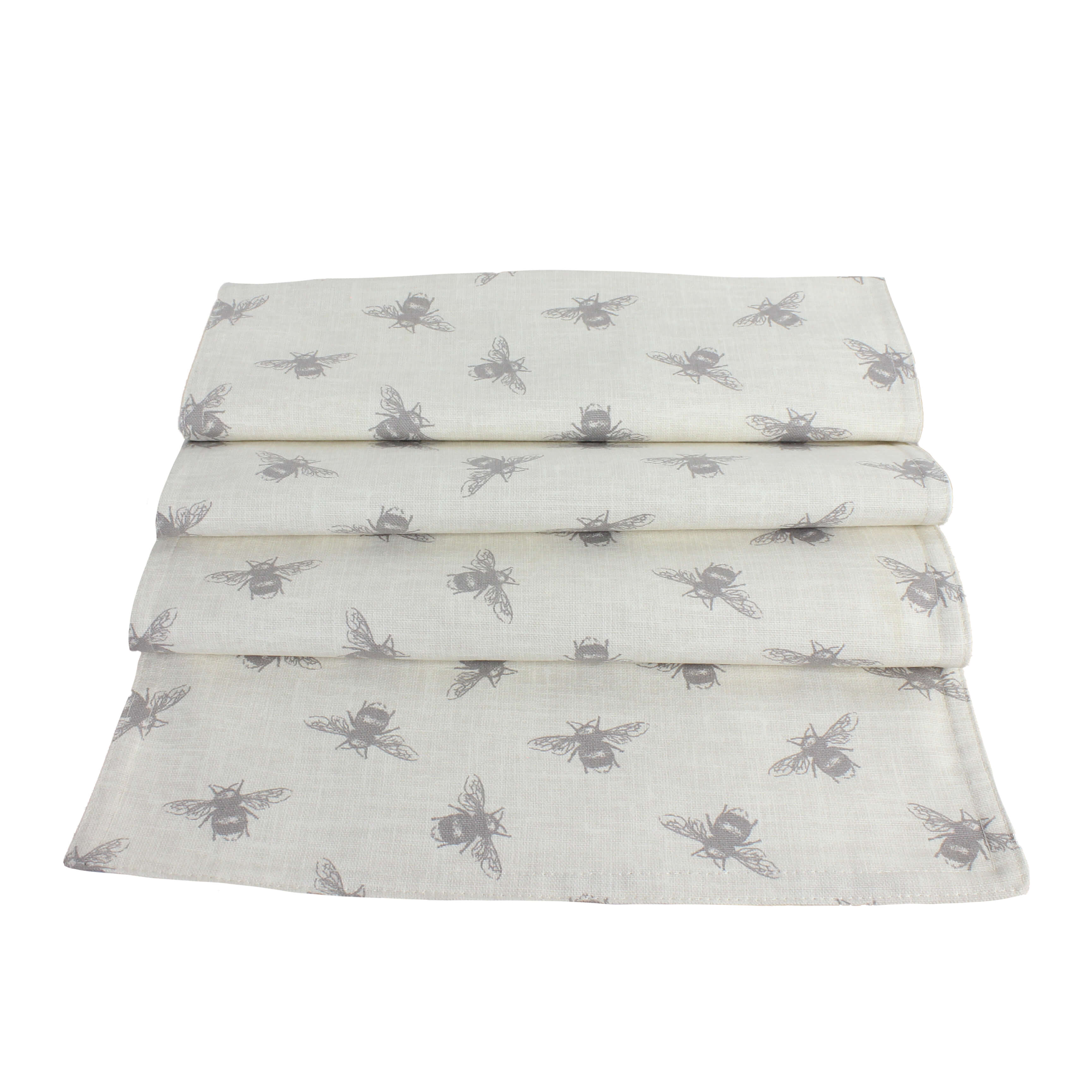 Grey Bee Table Runner