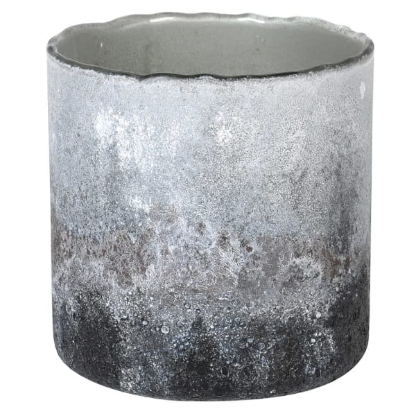 Frosted Grey Candle Holder