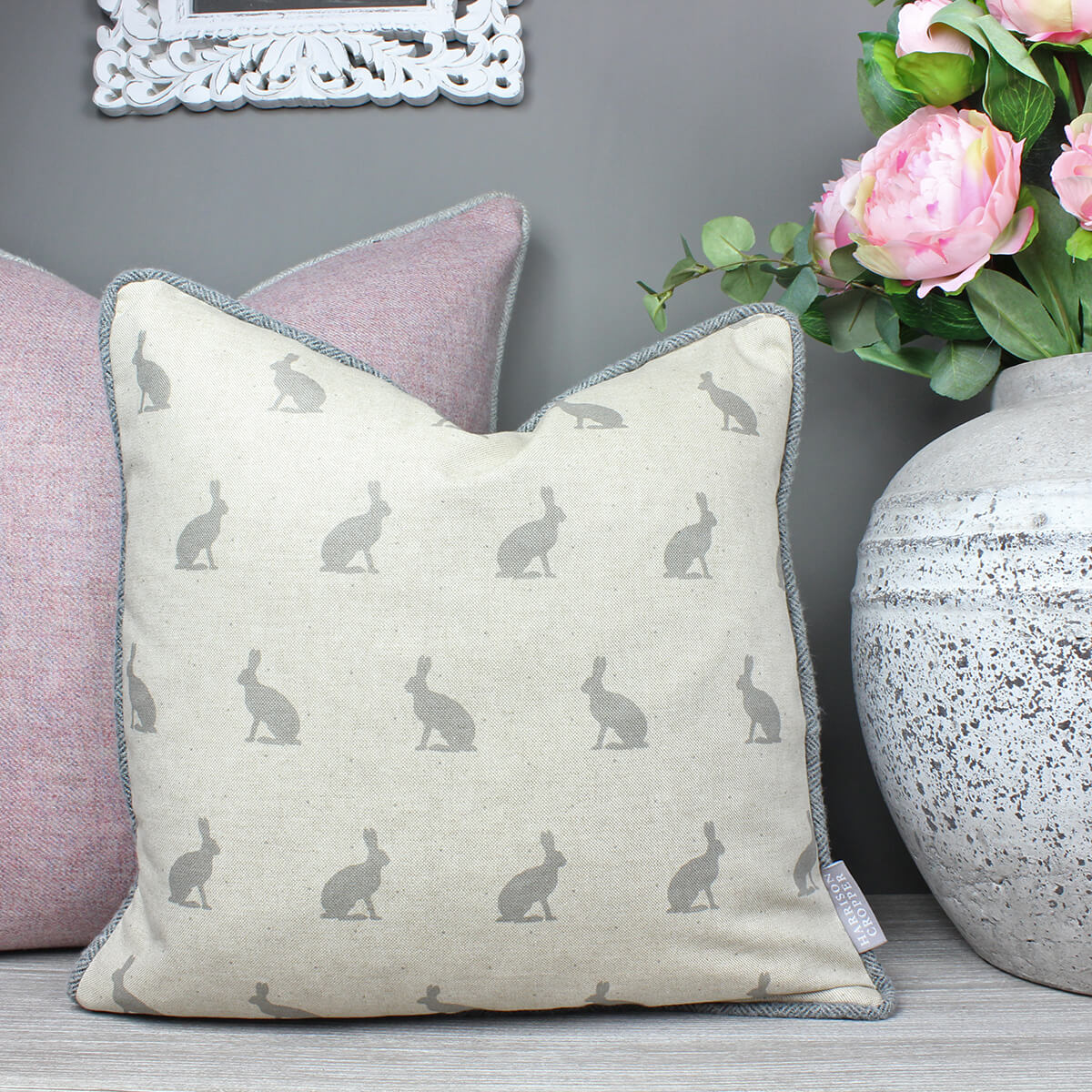 Grey Hare Cushion
