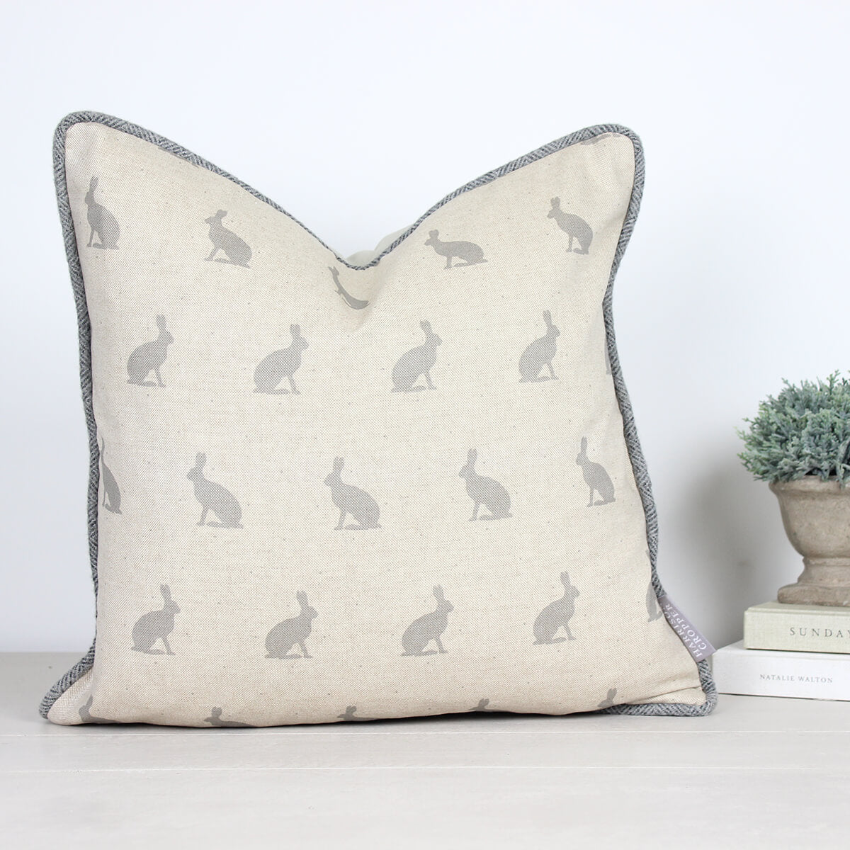 Grey Hare Cushion