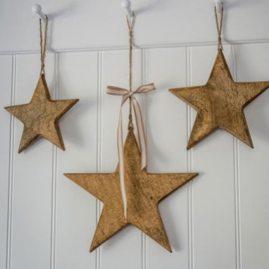 Large Hanging Wooden Star