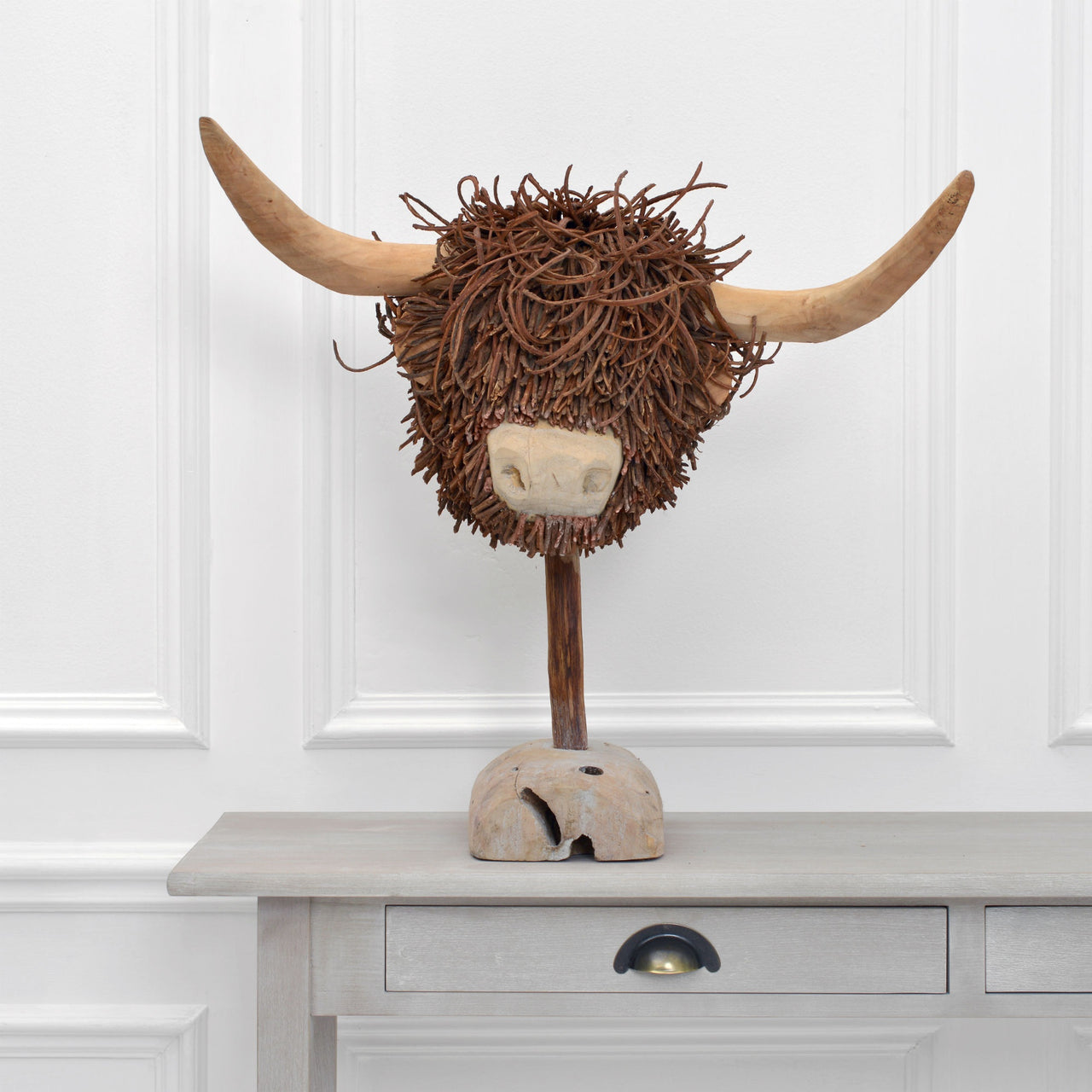 Highland Cow Wooden Sculpture - Voyage Maison