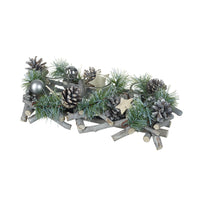 Thumbnail for Silver Foliage with 3 Tea Light Decoration