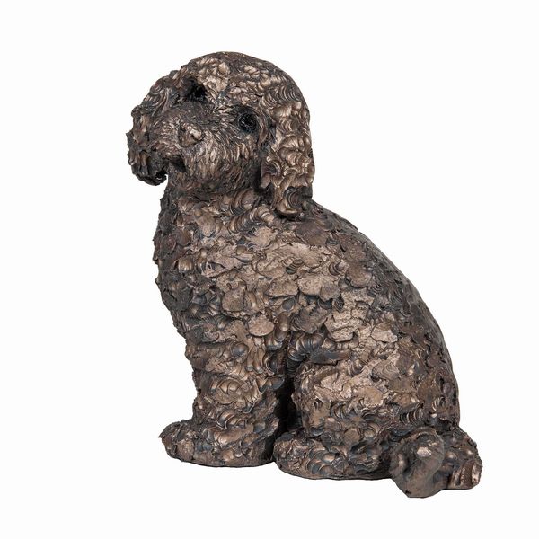 Jasper Sitting Cockapoo Frith Bronze Sculpture