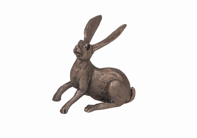 Joe Crouching Hare Frith Bronze Sculpture