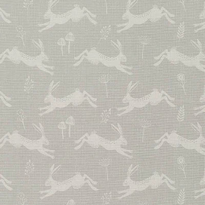 Jumping Hare Silver Roman Blind