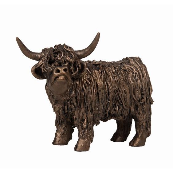 Junior Standing Highland Cow Frith Bronze Sculpture
