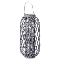Thumbnail for Large Grey Wicker Standing Lantern