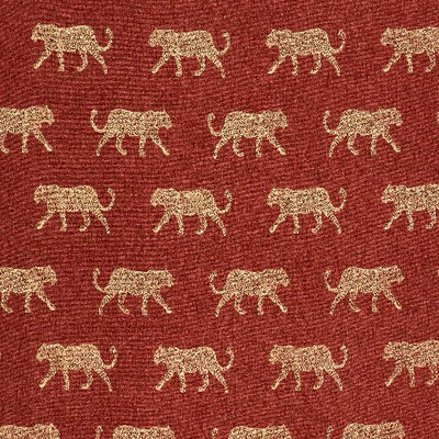 Leopard Panama Burnt Orange Roman Blind