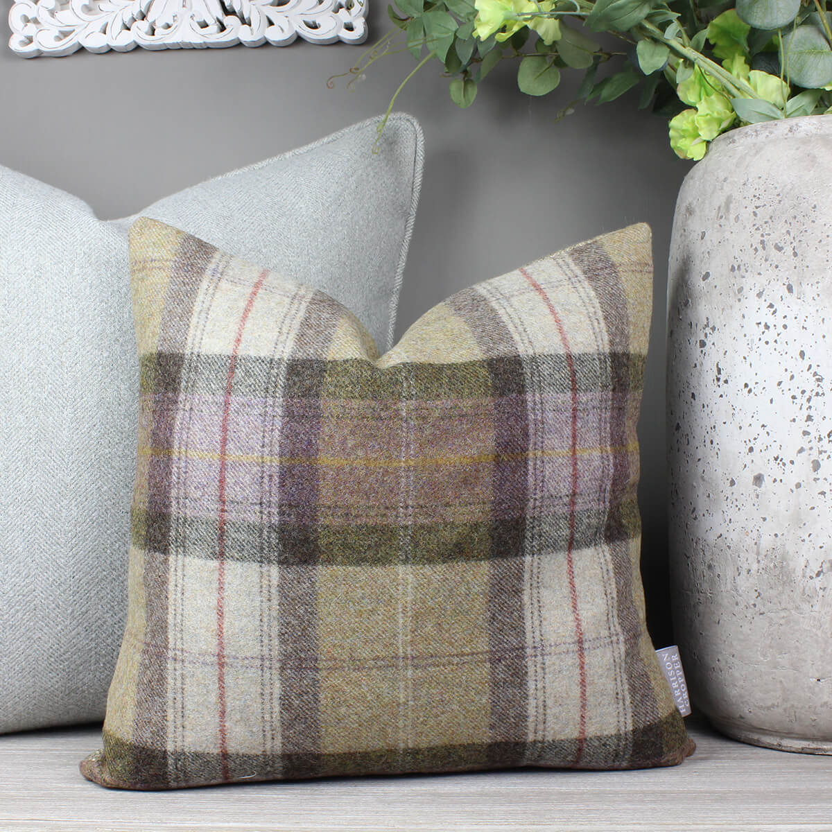 Skye Moonstone Tweed Wool Cushion