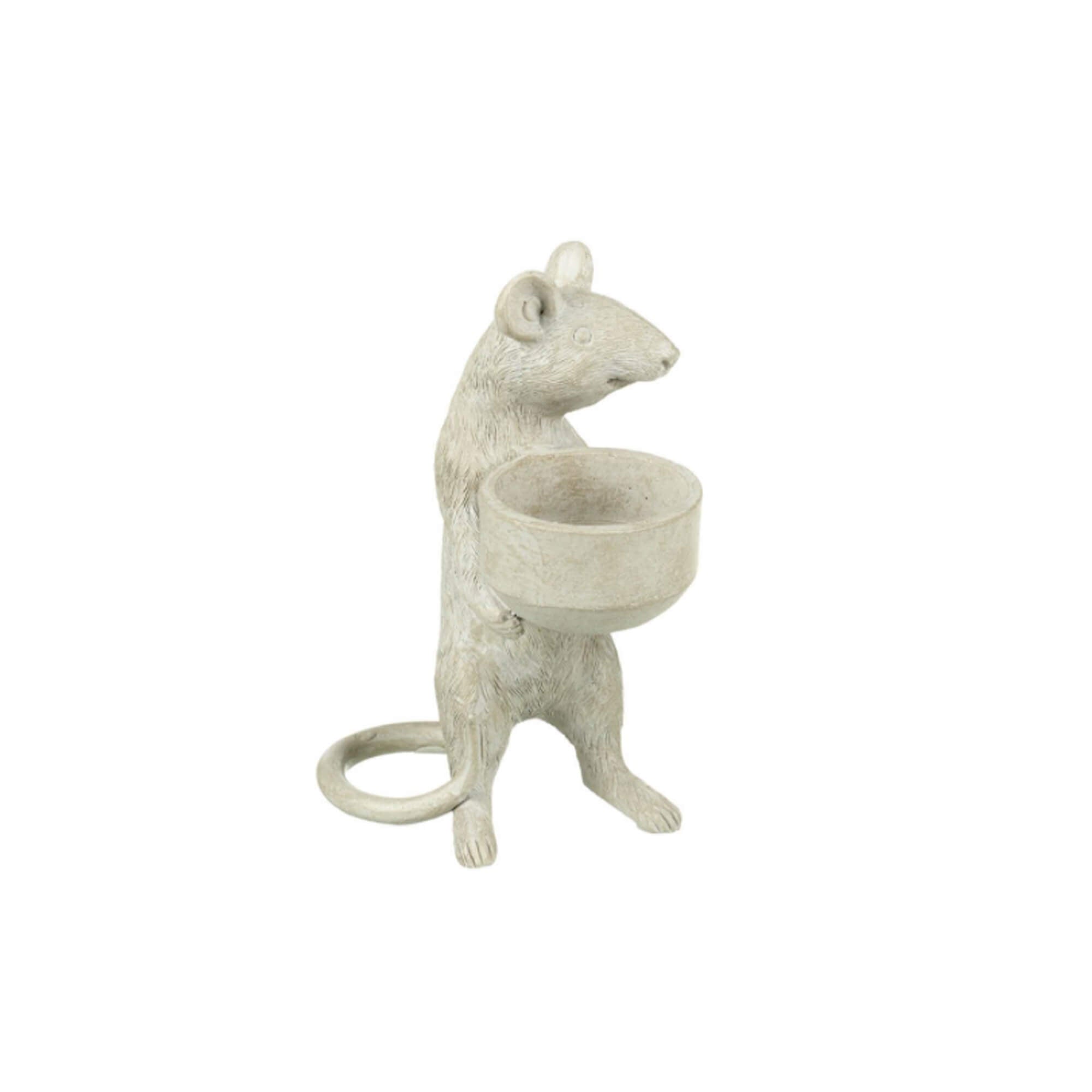 Albert Grey Mouse Tea Light Holder