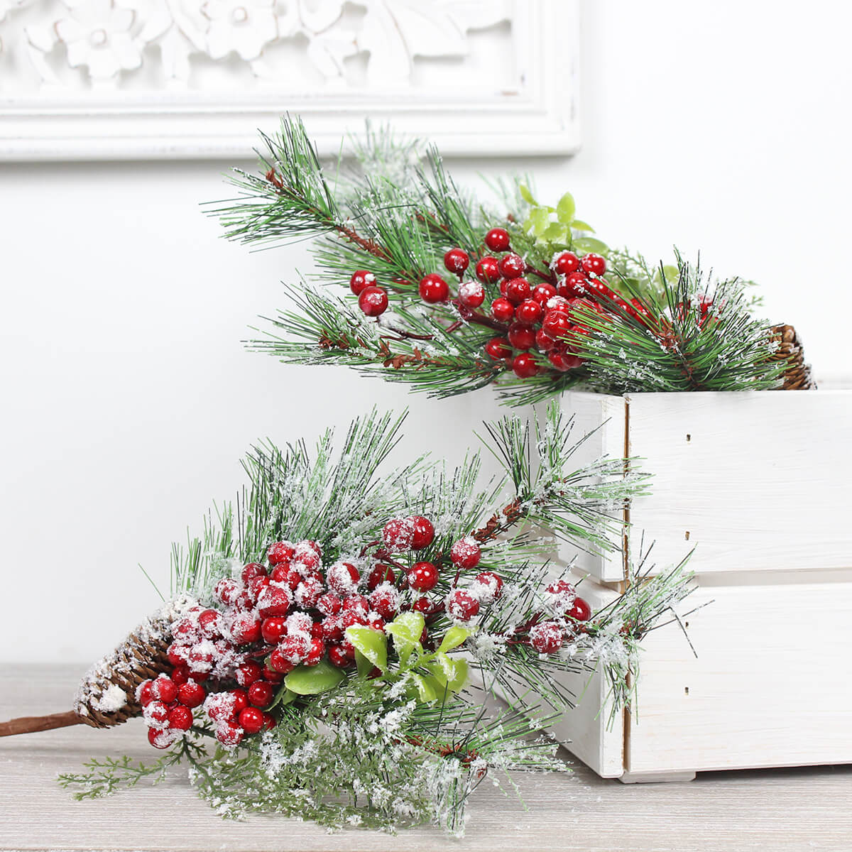 Snowy Pine Berry Spray