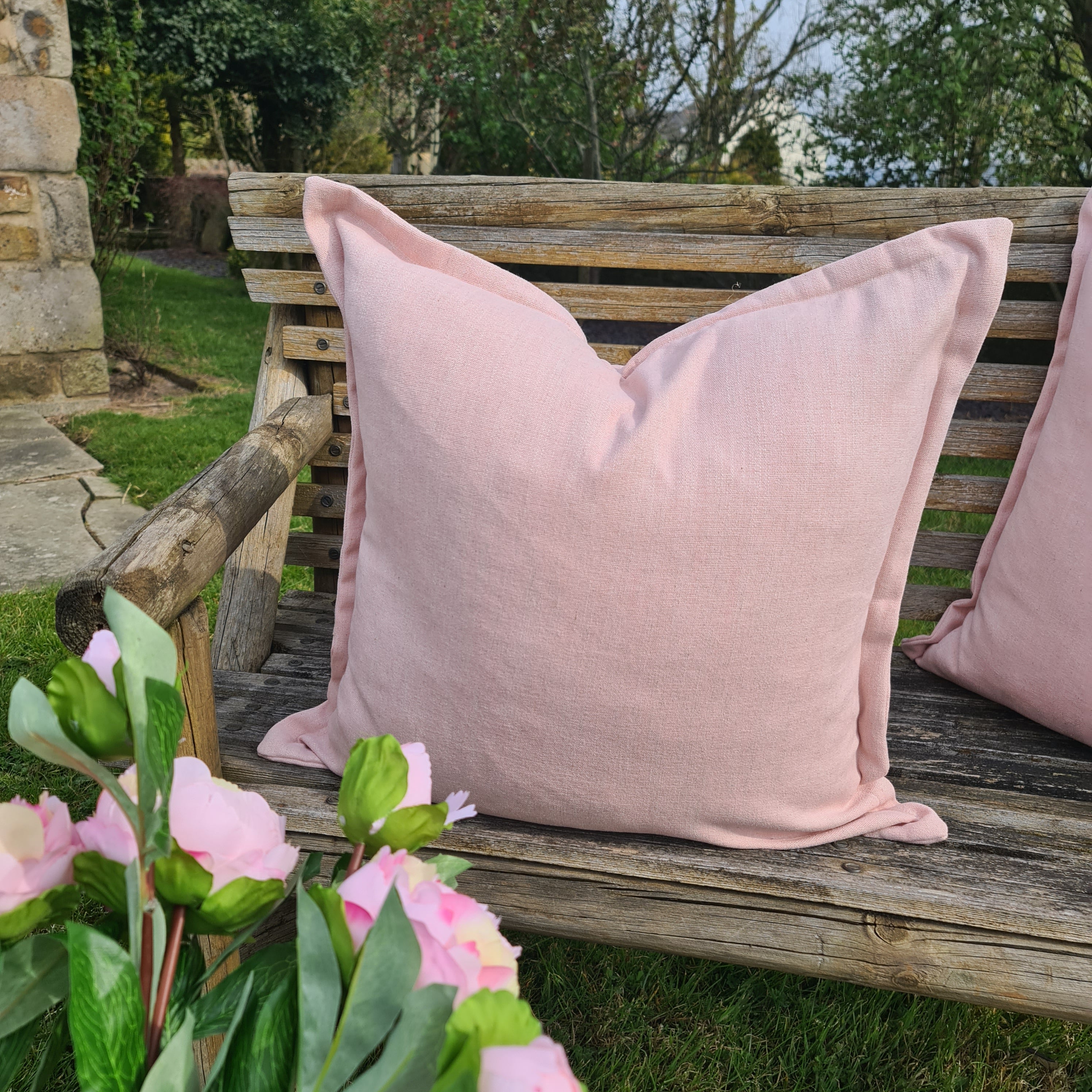 Monza Blush Pink Oxford Cushion