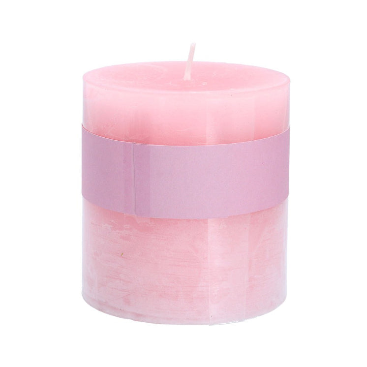 Pink Rose Scented Pillar Candle