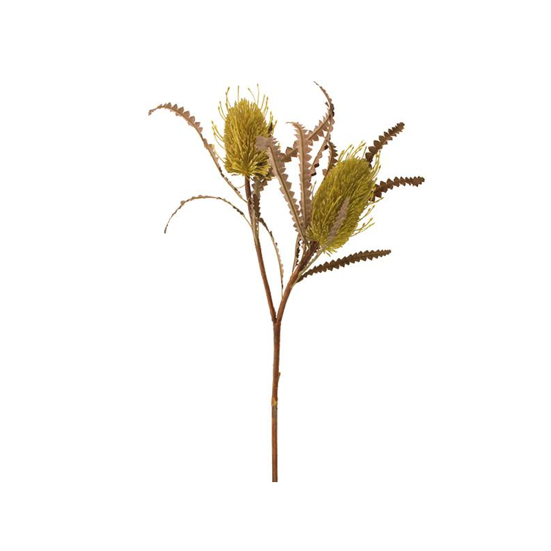 Faux Dried Look Image Green Protea Spray