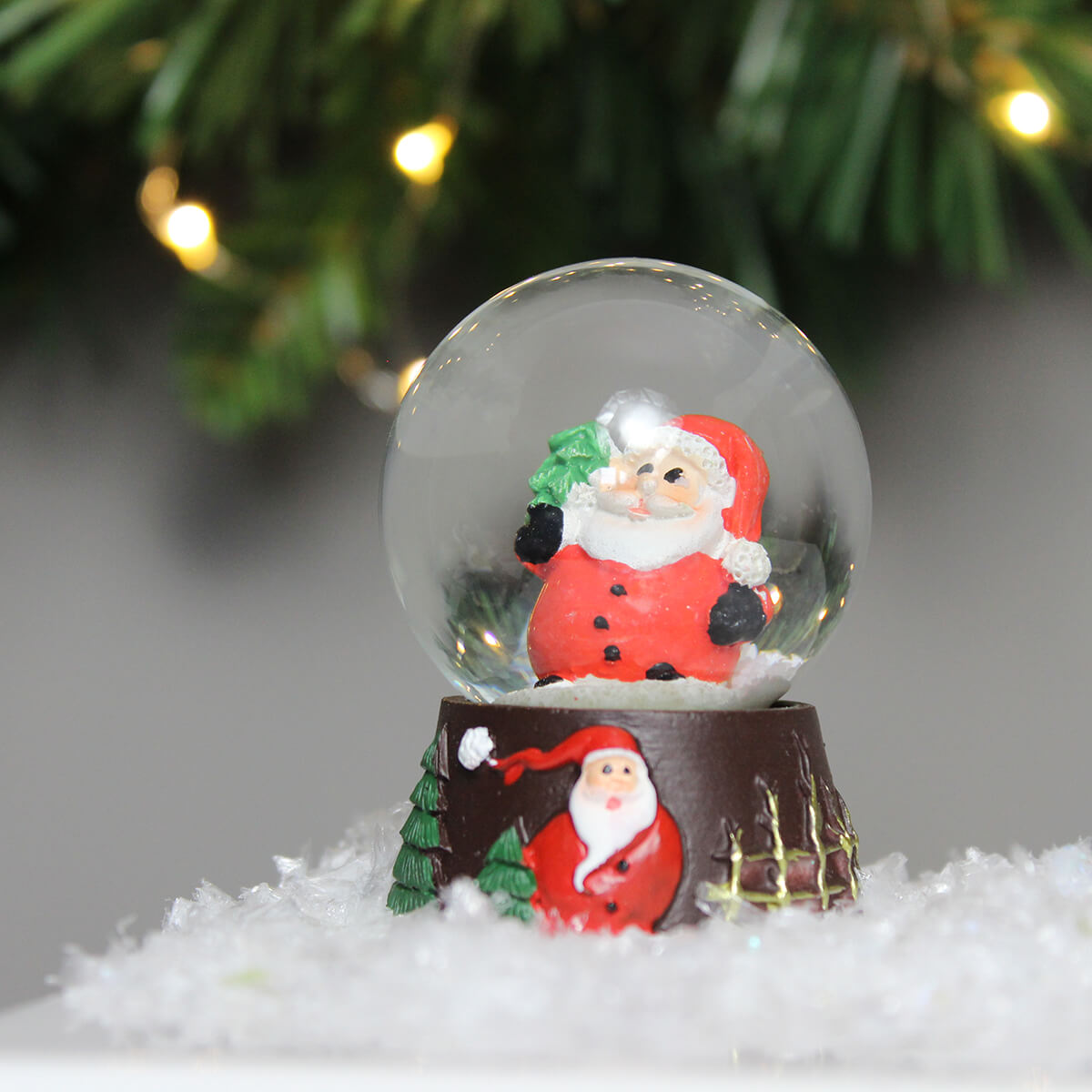 Mini Santa Christmas Snow Globe Decoration
