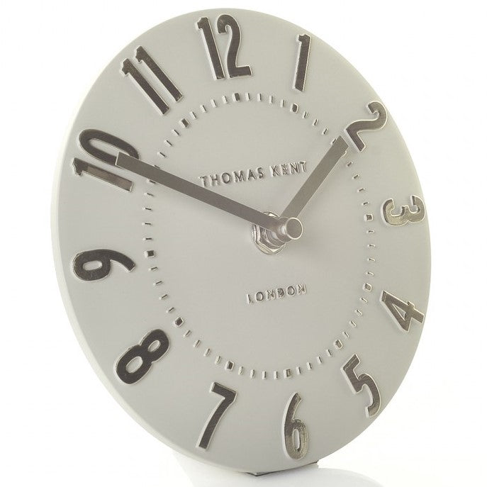 Thomas Kent 6" Mulberry Silver Cloud Mantel Clock