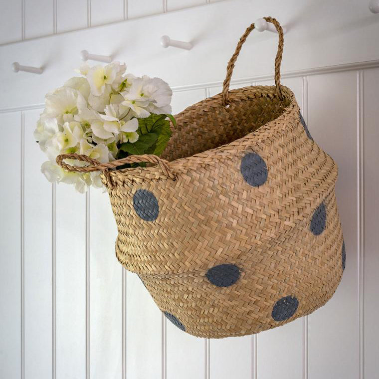 Seagrass Grey Spot Basket