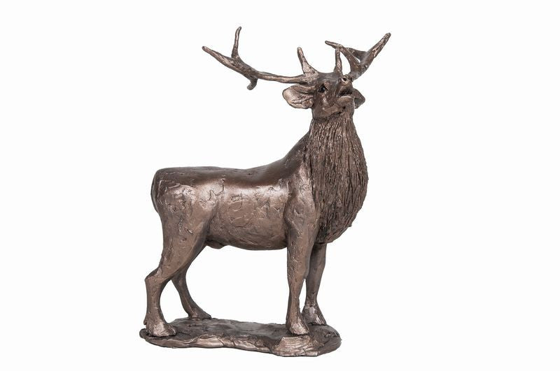 Stag Bolving Frith Bronze Sculpture by Thomas Meadows